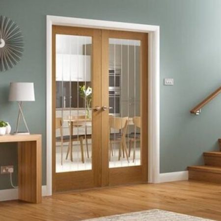 Double Rebate Frame for Glass Double Doors