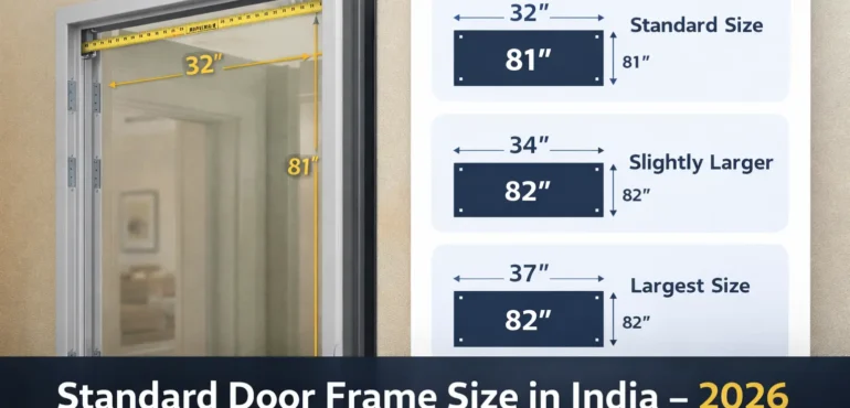 standard door frame size in India 2026 dimension chart Sirsa