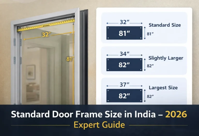 standard door frame size in India 2026 dimension chart Sirsa