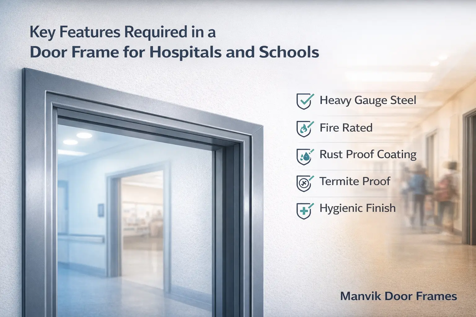 Key Features Required in a Door Frame for Hospitals and Schools