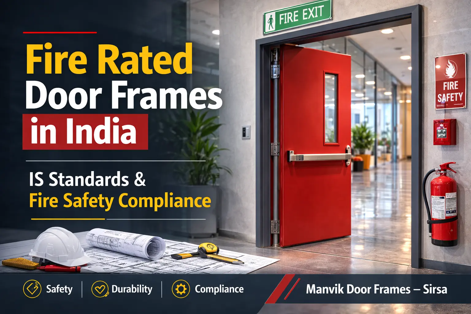 PPGI fire rated door frame for commercial building safety in India