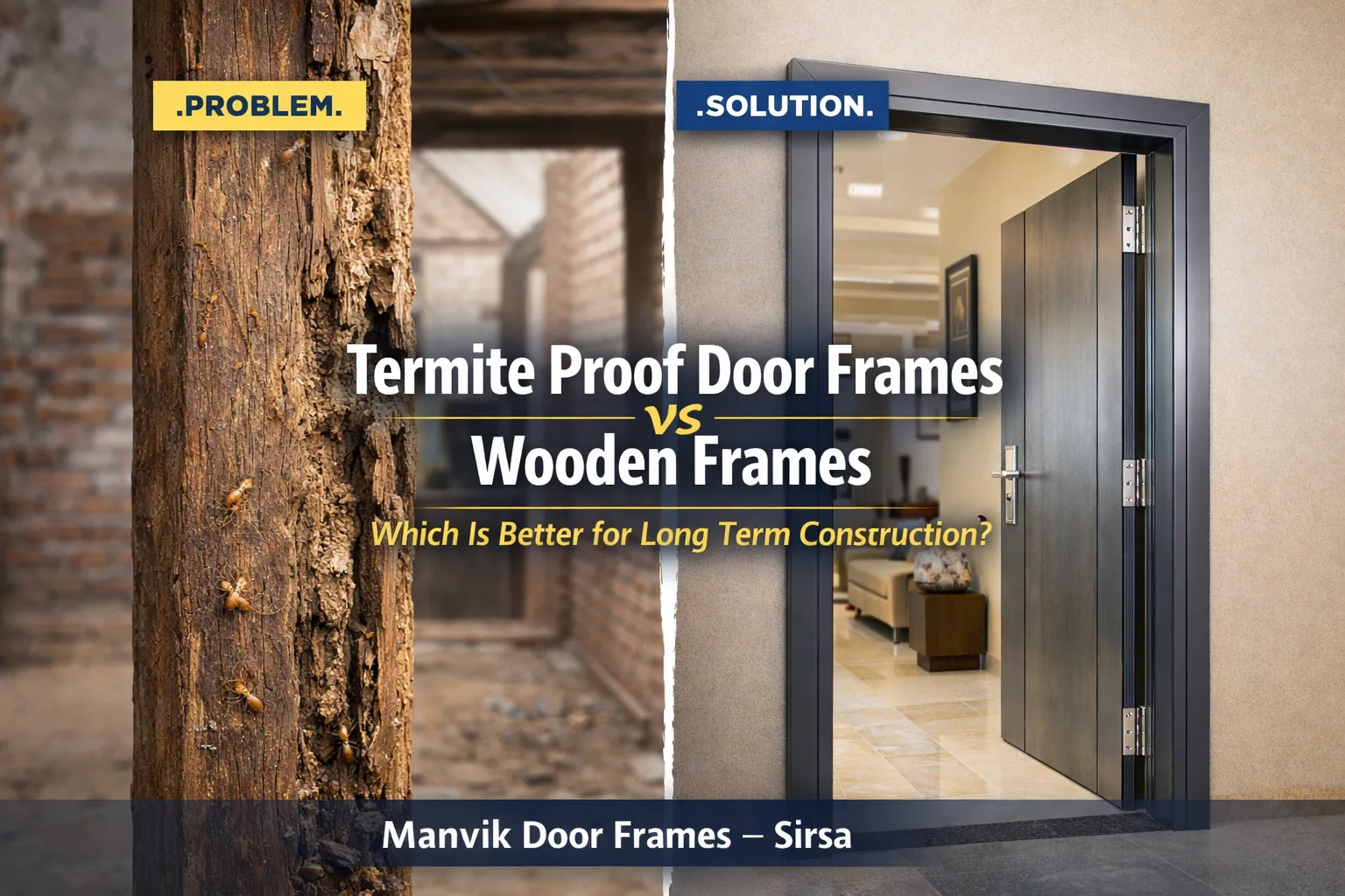 termite proof PPGI door frames compared with wooden door frames in India