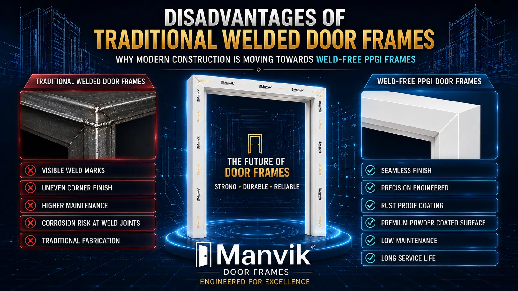 Disadvantages of Traditional Welded Door Frames