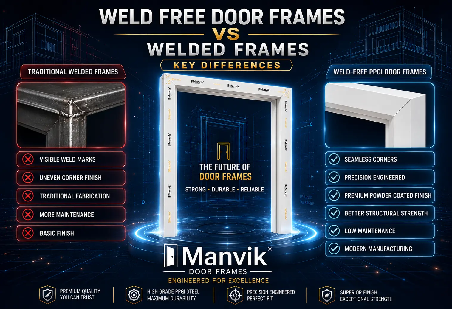 Weld Free Door Frames vs Welded Frames – Key Differences
