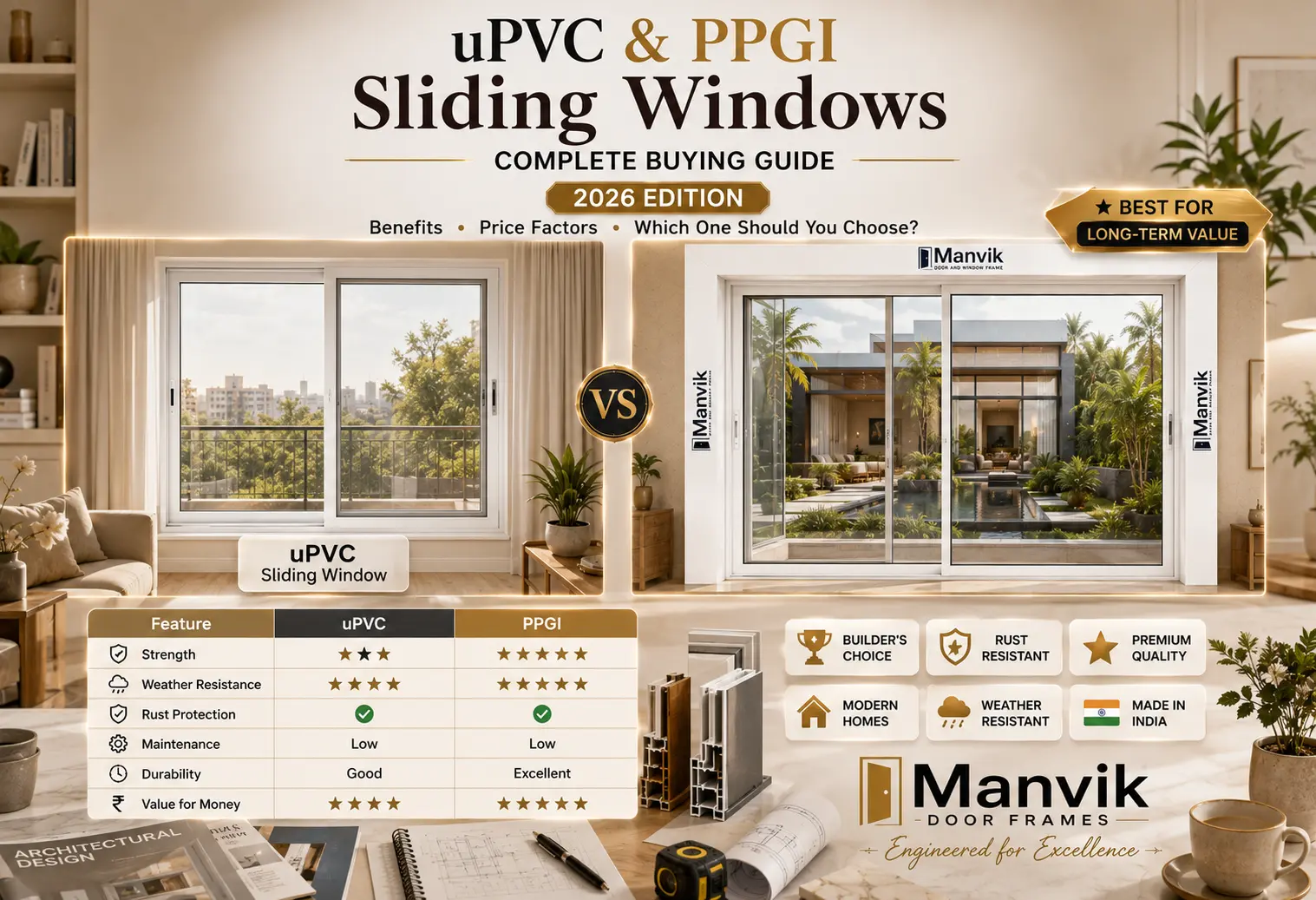 uPVC Sliding Windows India