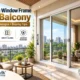 sliding window frame for balcony